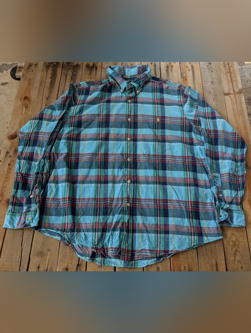 Vintage '90s Polo Ralph Lauren plaid button up shirt  men's Size 2XL